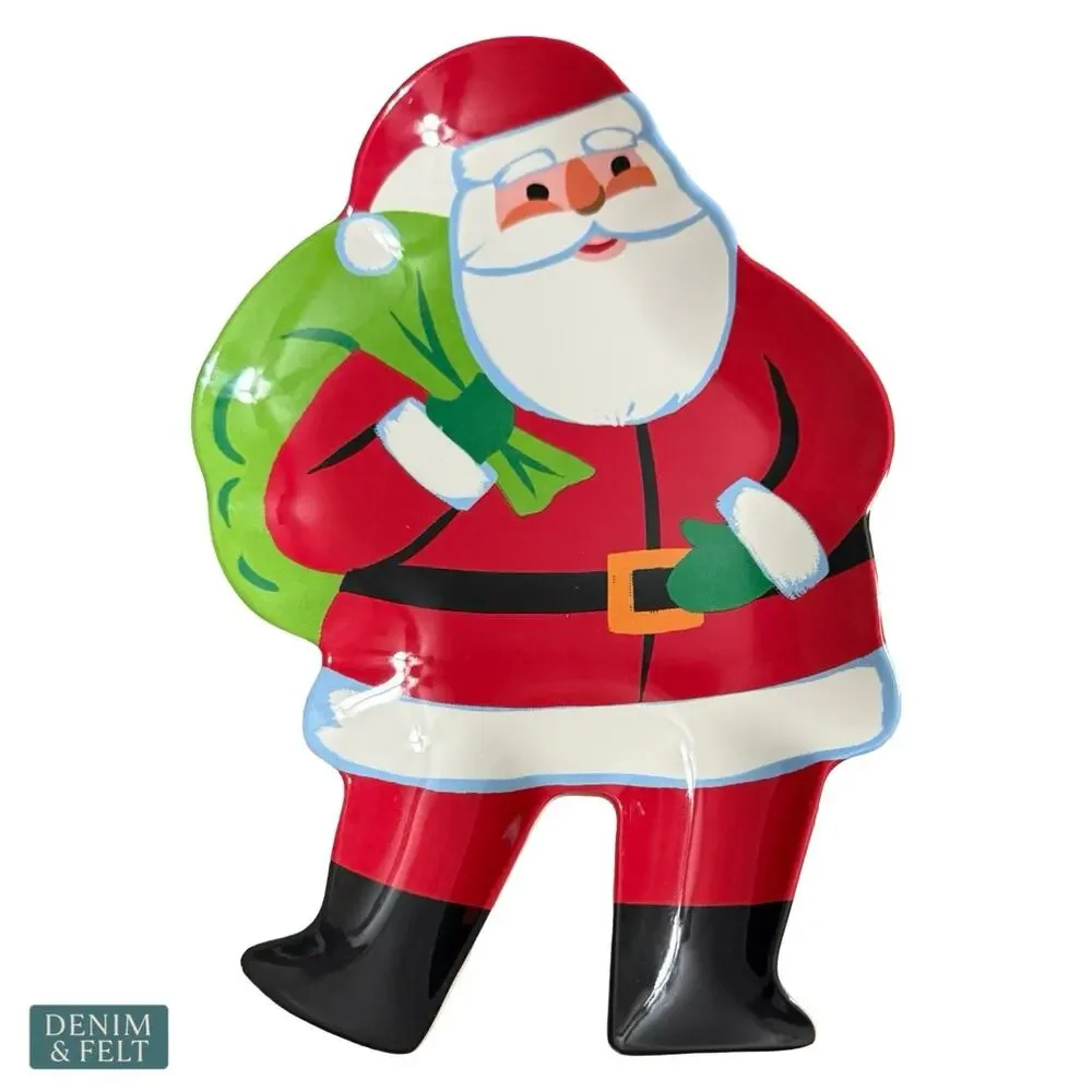 NEW‎ Wondershop Santa Figural Appetizer Plate Christmas Serving Tray Holiday